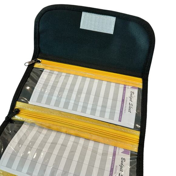 Cash Organizer Wallet, Yellow Money Wallet for Budgeting, Savings Cash Envelope - Picture 3 of 6